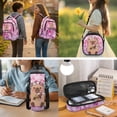thumbnail image 5 of Yspwyqan Cherry Blossom Capybara Backpack Set With Lunch Box Pencil Case Girls, 4Pcs 17 Inch School Backpack Set Fits 15.6 Laptop Large Capacity Multi-Pocket Bags for School, 5 of 7