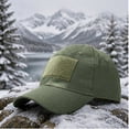 thumbnail image 6 of Patch Baseball Cap for Men Ripstop Hook-and-Loop Operator Hat for Outdoor Olive Green Free Size, 6 of 6