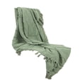 thumbnail image 4 of HomeRoots 518840 Green Woven 100 Percent Woven Textured Cotton Throw Blanket, 4 of 4