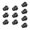 10, variant on Set Of 20 Automotive Lugs Nut Protectors 24mm Anti Dust Black Plastic Caps Suitable For Truck Wheel Maintenance 15661036