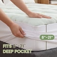 thumbnail image 2 of Extra Thick Twin XL Mattress Topper, Cooling Mattress Pad Cover, Mattress Protector with 8-21 Inch Deep Pocket,White, 2 of 9