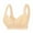 Beige, variant on WRKEKC Wireless Bras for Women, Women Large-Size Printed Front-button with No Rims To Breathable and Comfortable Underwear