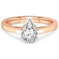 thumbnail image 3 of 1 Carat IGI Certified Pear Shape Lab Grown Diamond Engagement Ring | 14K Rose Gold | Shye Petal Solitaire Lab Diamond Ring | FG-VS1-VS2 Quality Friendly Diamonds, 3 of 4