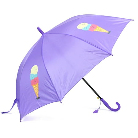 Zodaca Umbrella for Kids Children Rain Lightweight Portable Purple Ice-Cream