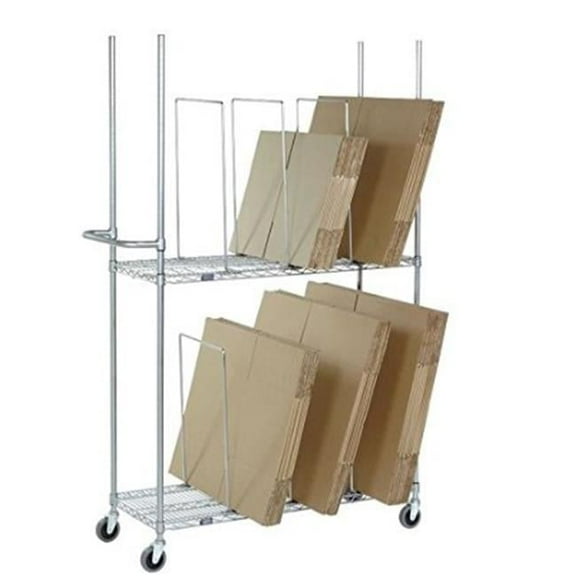 Nexel Industries CS78 Two Level Carton Stand- Chrome - 18 x 48 x 79 in.
