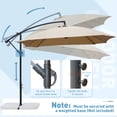thumbnail image 4 of Patio 8.9FT Off-set Hanging Umbrella Brown, 4 of 9