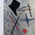 thumbnail image 5 of Rhuody Jean For Men Spring And Autumn Loose Fit Streetwear Style Embroidered Straight Leg Jeans Casual Daily Wear 34 Blue, 5 of 9