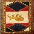 thumbnail image 1 of Ahgly Company Indoor Square Traditional Gold Animal Area Rugs, 5' Square, 1 of 6