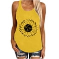 thumbnail image 2 of GaThRRgYP Going Out Tops for Women,Plus Size Tops for Women,Women's Funny Printing Tank Fit Round Neck Sleeveless Tunic Tee Tops Yellow XXL, 2 of 5