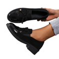 thumbnail image 4 of Willtoo Women's Retro Bowknot Loafers Breathable Slip-On Platform Loafers Chunky Heel Comfortable Round Toe Shoes Low Heel Dressy Walking Work Shoes, 4 of 5