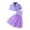 Purple, variant on Uxgjfwu Girls Summer Clothing Sets Solid Color Casual Fashion Short Suit Jacket Mesh Shirts Suspender Long Skirt 2pc Sets