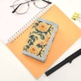 thumbnail image 7 of JIALIOU Nylon Trifold Card Wallet with ID Window Zipper Pocket for Men Women Teen Yellow Elegant Flower, 7 of 7