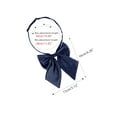 thumbnail image 3 of INSPIRE CHIC Women's Adjustable Solid Color Pre-tied Bowknot Uniform Bow Tie Navy Blue, 3 of 6