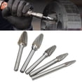 thumbnail image 4 of Die Grinder Bit, Heat Tolerant 6mm Diameter Shank Wear Resistant  Burr File Double Cut 5 Pieces High Strength  For Machinery Ships, 4 of 8
