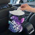 thumbnail image 2 of D Car Mounted Garbage Bin Hanging Type Car Rear Seat Storage Car Mounted Garbage Bin Portable Trash Can Hanging Back Seat Organizer Pattern D Nylon Spandex Fabric, 2 of 7