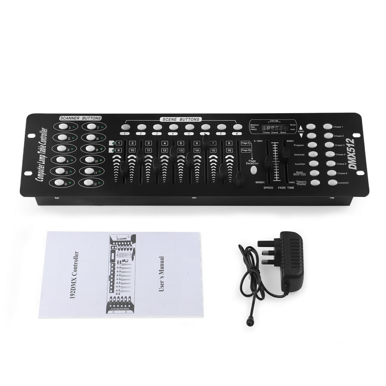 DMX Controller 192 Channel Light Controller for DJ Lights DMX Console  Moving Head Stage Lights Controller 