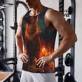 thumbnail image 5 of Susaid Candle Shepherd Dog Print Men's Sleeveless Workout Running Tank Top Dry Fit Athletic Gym Sports Swim Beach Muscle Bodybuilding Shirts-Large, 5 of 7