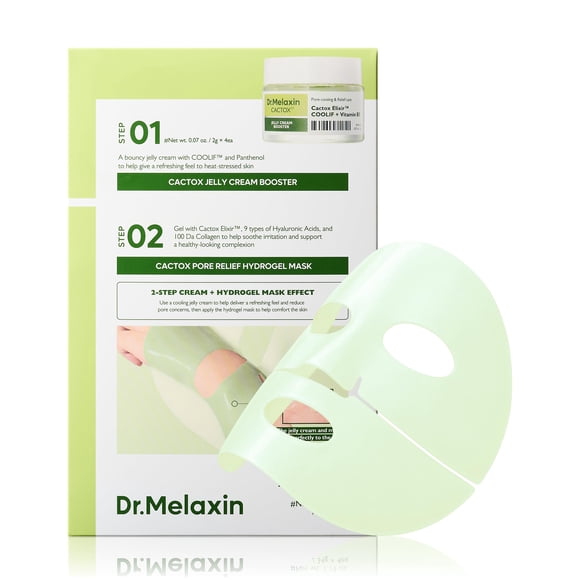 Mascarilla en gel Dr.Melaxin CACTOX De-Puffing Pore-Tox 4 piezas