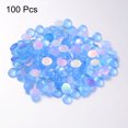 thumbnail image 3 of 100uds Cuentas de resina Unique Bargains 6mm Plana Redonda Cúpula Marino Azul, 3 of 5