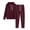Wine, variant on Blekii Women's Solid Color Hoodie And Sweatpants Set, Matching Long Sleeve Top & Bottoms, Casual Loungewear for Home Or Gym, Soft French Terry Fabric, Comfortable Two-Piece Outfit