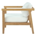 thumbnail image 4 of Lounge Sofa Chair Table Set, White Natural, Teak Wood, Fabric, Modern Contemporary, Outdoor Patio Balcony Cafe Bistro Garden Furniture Hotel Hospitality, 4 of 8