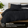 thumbnail image 3 of Bare Home 7-Piece Bed-in-a-Bag - Queen, Black with Light Gray Sheet Set, 3 of 8