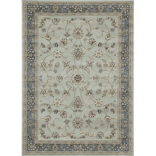 Tapis Rectangulaire Doux Vert Menthe Traditionnel Italie, 3 Pi. 3 Po. L x 4 Pi. 11 Po. H
