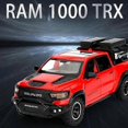 thumbnail image 3 of 1:32 Dodge RAM Mammoth Pickup Truck Off Road Alloy Toy Car Model Sound & Light Pull Back Collection Gift For Boys Children Kid, 3 of 5