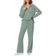 thumbnail image 3 of Conjuntos de Dos Piezas para Mujer, Moda de Otoño 2025, Pantalones Anchos, Conjunto de Estar por Casa, para Viajes y Vacaciones. Verde XL, 3 of 9