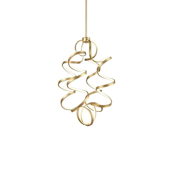 CH93934-AN-Kuzco Lighting-Synergy - 107W LED Chandelier-34.63 Inches Tall and 23.63 Inches Wide-Antique Brass Finish