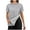 Gray1, variant on Women's T-shirts Post Shoulder Shirts For Women Tear 3/4 Tops After Cuff Shirts Chemo Port Clothing T-shirts