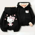 Hello Kitty Zipper Hoodie Sweatshirt Girl Winter Keep Warm Jacket Women
