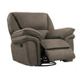 thumbnail image 2 of Wallace & Bay Baker Swivel Recliner Glider with Recline Motion in Gray and Brown, 2 of 4