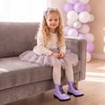 thumbnail image 6 of LuckLilac Kids Combat Boots Girls Classic Ankle Booties Side Zipper Waterproof Shoes for School Outdoor,Purple 4M, 6 of 7