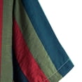 thumbnail image 4 of Camisas Negras Para Hombre Camisas con estampado de rayas de tendencia de verano para hombres Camisas de manga corta con un solo botón (Green, M), 4 of 7