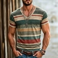 thumbnail image 4 of Mens V Neck T Shirts Striped Short Sleeve T-Shirts Casual Slim Fit Lightweight Summer Tops Fashion Beach Vacation Shirts, 4 of 4
