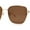 Gold - Brown, variant on Classic Rectangle Retro 90s Nerdy Metal Rim Sunglasses Gold Brown