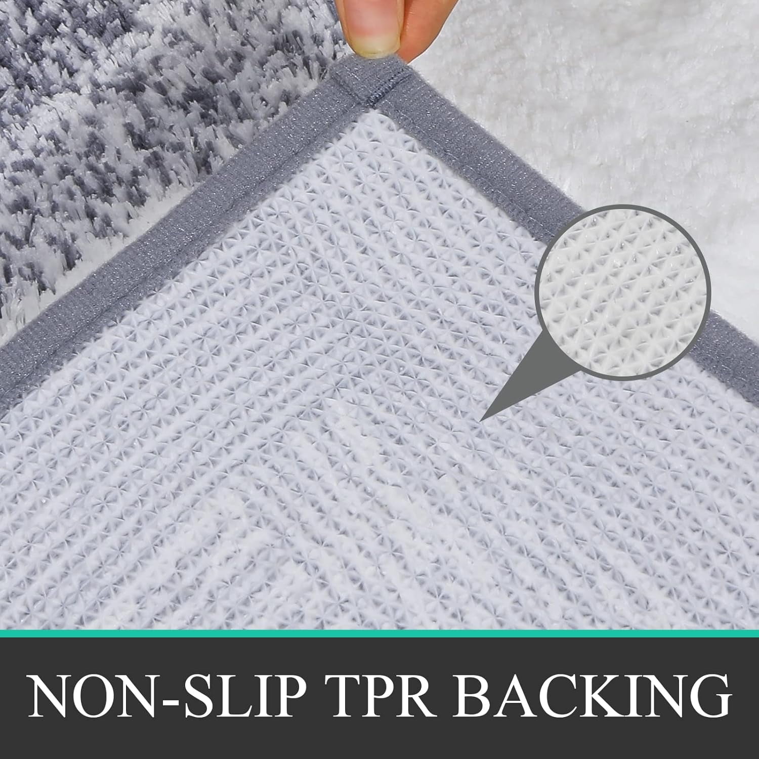 Ileading 2 Piece Bath Rug Set Microfiber Washable Non Slip Bathroom Rug and Mat Set