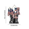 thumbnail image 4 of Memorial Day Saving!4th of July Decorations, The US Independence Day Round Wooden Sign Pendant Festival Star And Stripe Wooden Ornament Welcome Sign, 4 of 7