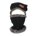 thumbnail image 2 of WITHMOONS Fleece Winter Knit Beanie Hat Slouchy Cap Neck Warmer GZX0020 (Black), 2 of 4