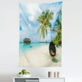 thumbnail image 1 of Colorful Tapestry, Exotic Beach in the Maldives with Crystal Waters and Palm Trees on the Sand Tropical, Fabric Wall Hanging Decor for Bedroom Living Room Dorm, 5 Sizes, Multicolor, by Ambesonne, 1 of 1