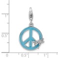 thumbnail image 4 of 925 Sterling Silver Paix Signe Libellule Collier Pendentif Charme, 4 of 8