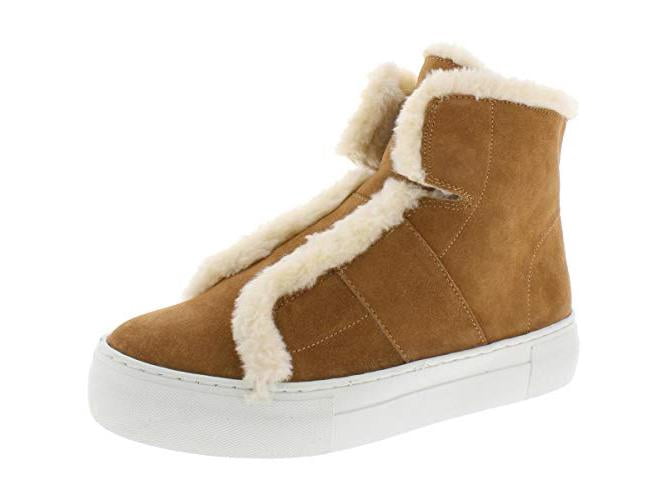 high top fur sneakers