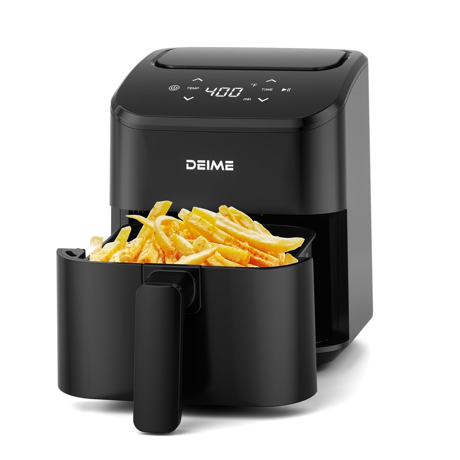 DEIME Air Fryer 3 Qt Airfryer Space Saving Compact, Oilless Hot Air Fryers Oven for Quick Easy Meals, Mini Compact & Quiet, Nonstick & Dishwasher Safe Basket, Black