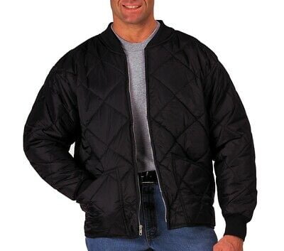 mens black diamond quilted jacket