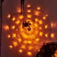 thumbnail image 3 of Luces de telaraña de Halloween, 60 LED, naranjas, con araña negra, para exteriores, impermeables, para decoración de Halloween, 3 of 5
