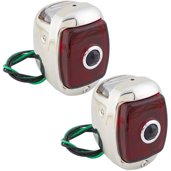 Blue Dot Tail Light Assembly, LH and RH Pair, Fits 1937-1938 Chevy