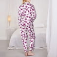 thumbnail image 6 of Goofa Orchids Flowers Printed Women’s 2 Piece Pajama Set Super,Pajamas Women's Long Sleeve Sleepwear Soft Button Down Loungewear Pjs Lounge Set Nightwear-X-Large, 6 of 9