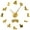 Gold, variant on West Highland White Terrier Westies Dog Silhouette Frameless Wall Clock Stickers, DIY Modern Decorative Clocks for Living Room, Bedroom, Office - Easy to Install, Large 3D Clock Design (Silver,37in)