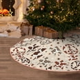 thumbnail image 6 of Daiia Cow Spots And Peace Drawing Merry Christmas Tree Skirt , Xmas Large Lace-up Tree Skirt, Santa Snowflakes Rustic Home Decorations New Year Party Farmhouse Decor-48", 6 of 7